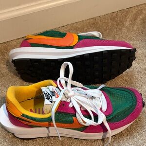 Nike Kids Green, Pink, and Orange Sneakers